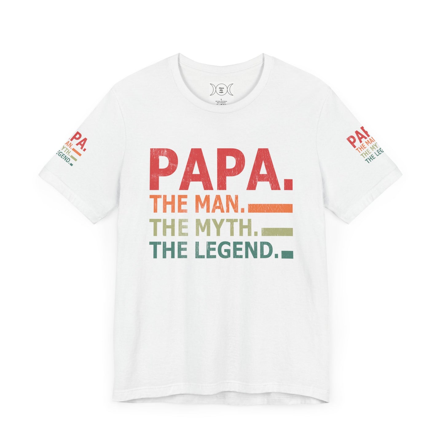 Papa, Unisex Jersey Short Sleeve Tee (Sleeve design)