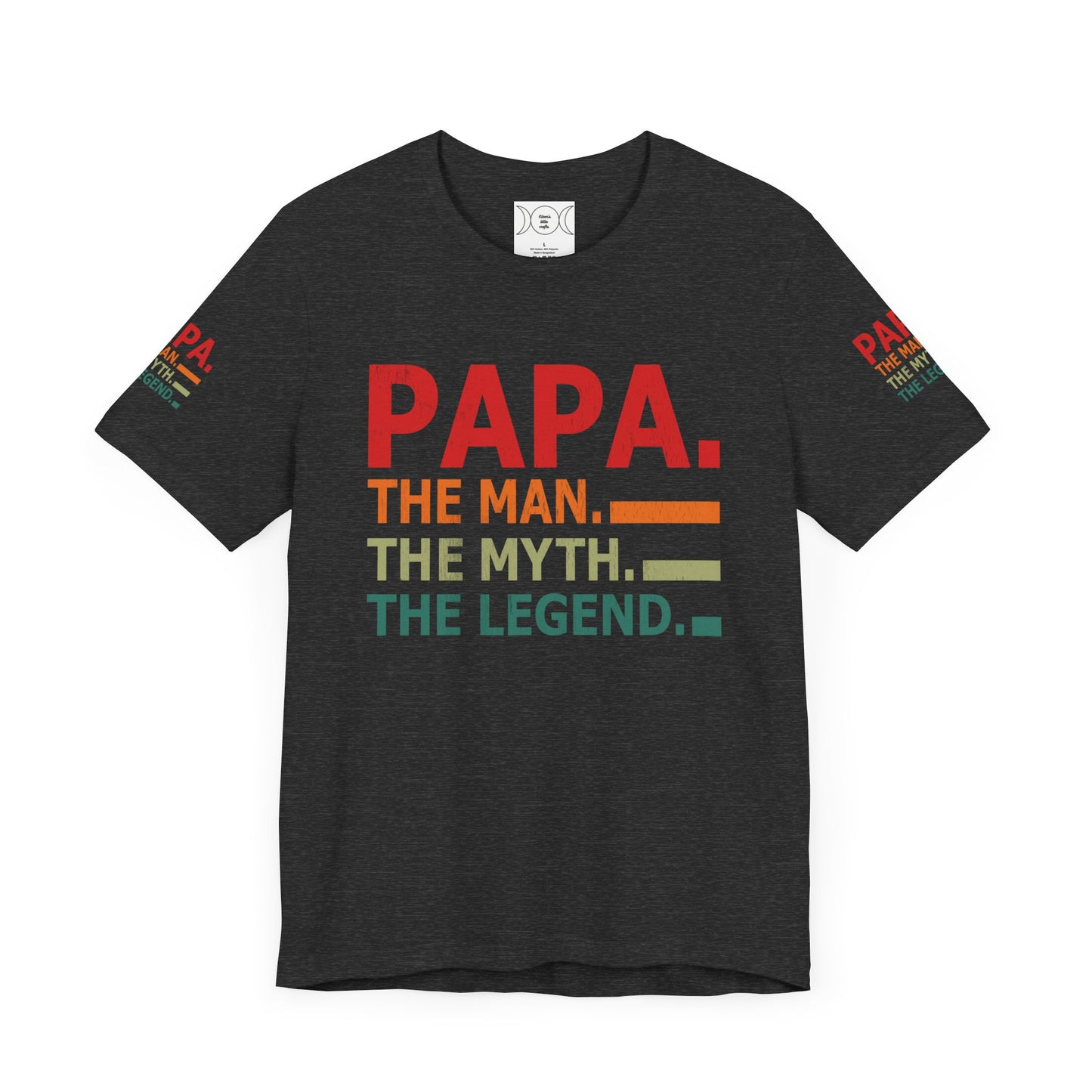 Papa, Unisex Jersey Short Sleeve Tee (Sleeve design)