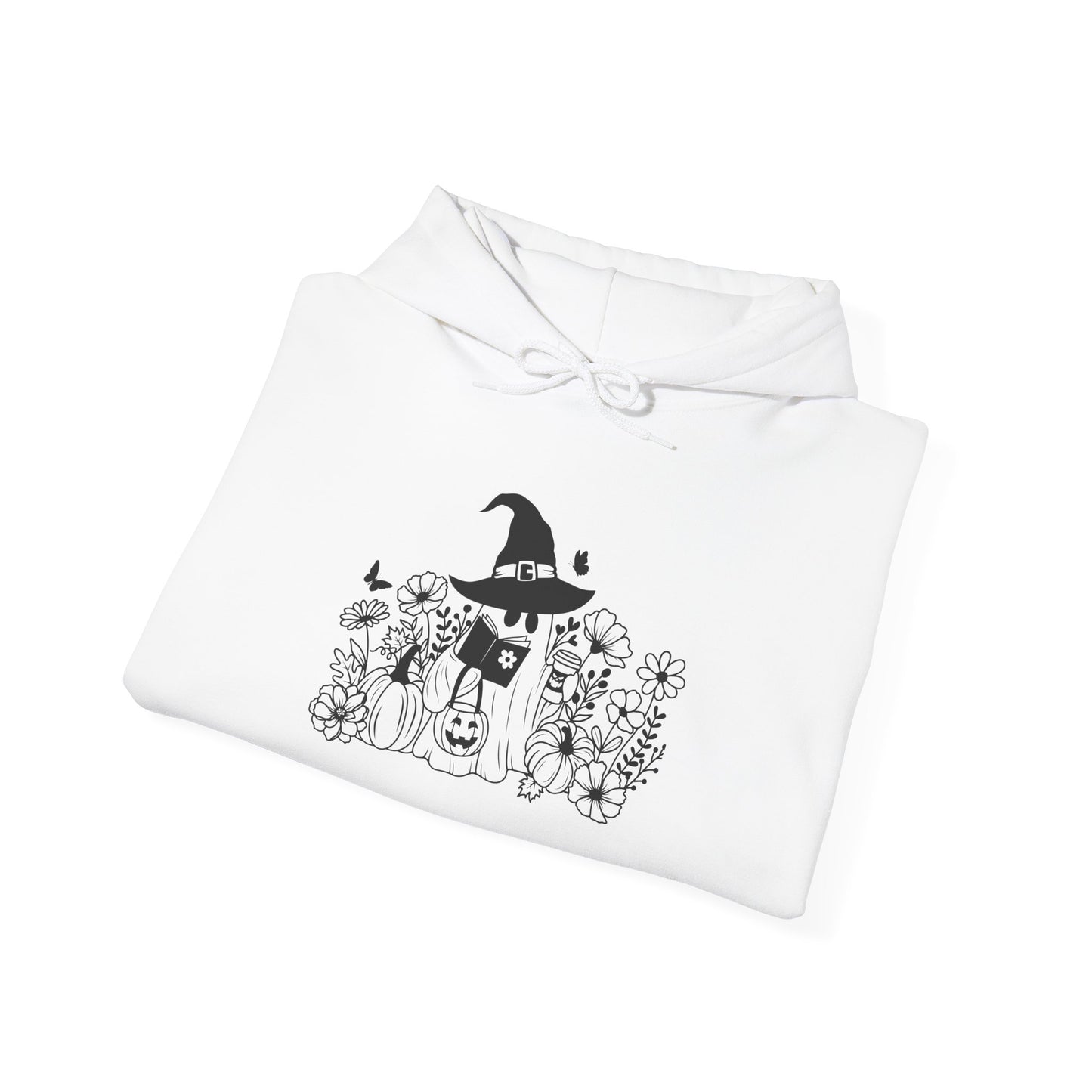 Cozy boo reader , Unisex Heavy Blend™ Hooded Sweatshirt (no side arm design)