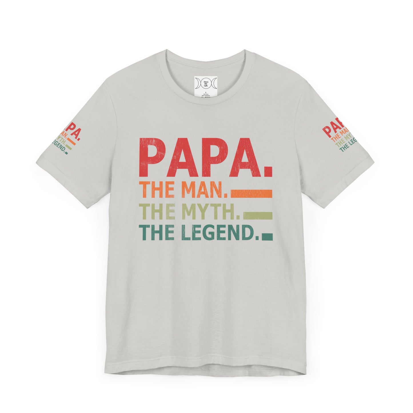 Papa, Unisex Jersey Short Sleeve Tee (Sleeve design)