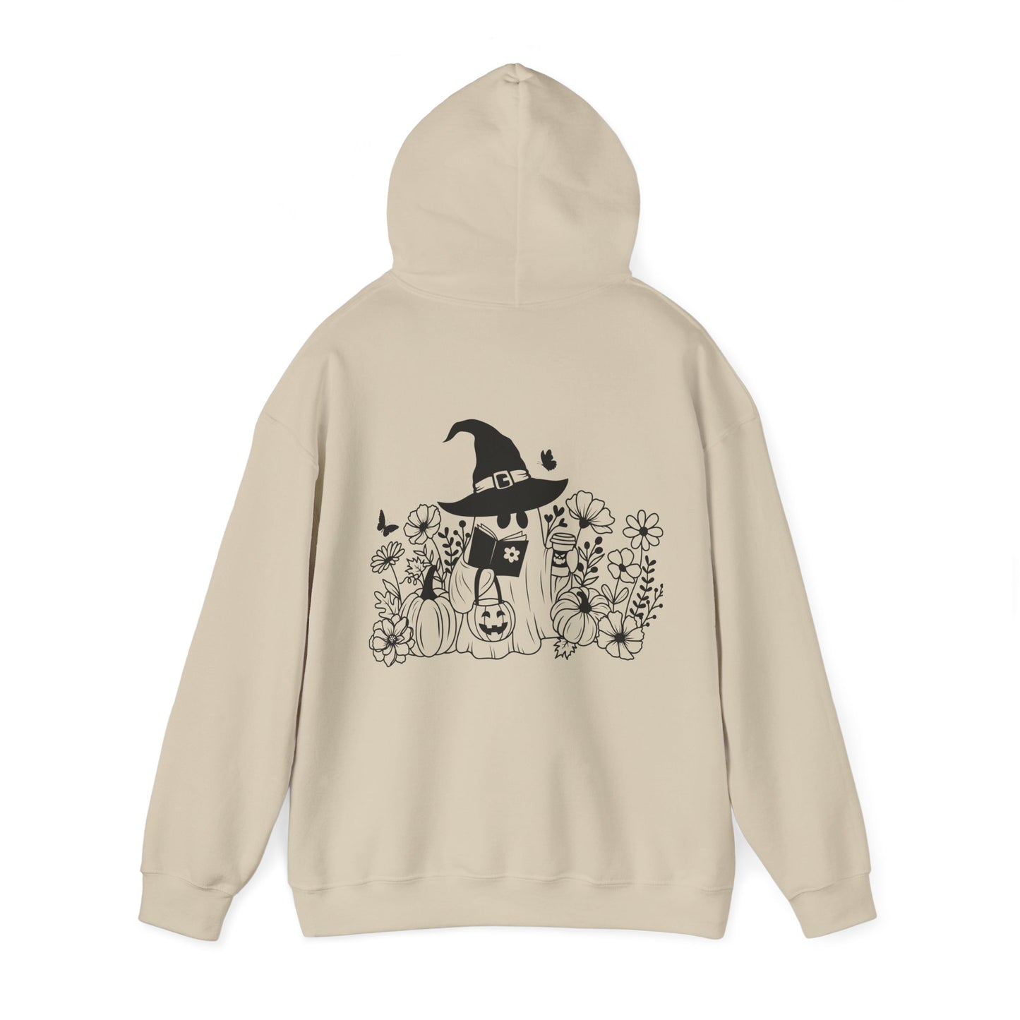 Cozy boo reader , Unisex Heavy Blend™ Hooded Sweatshirt (no side arm design)