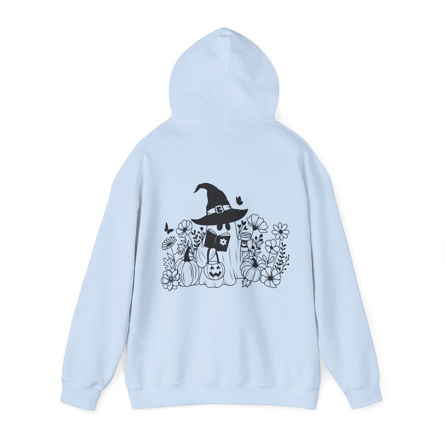 Cozy boo reader , Unisex Heavy Blend™ Hooded Sweatshirt (no side arm design)