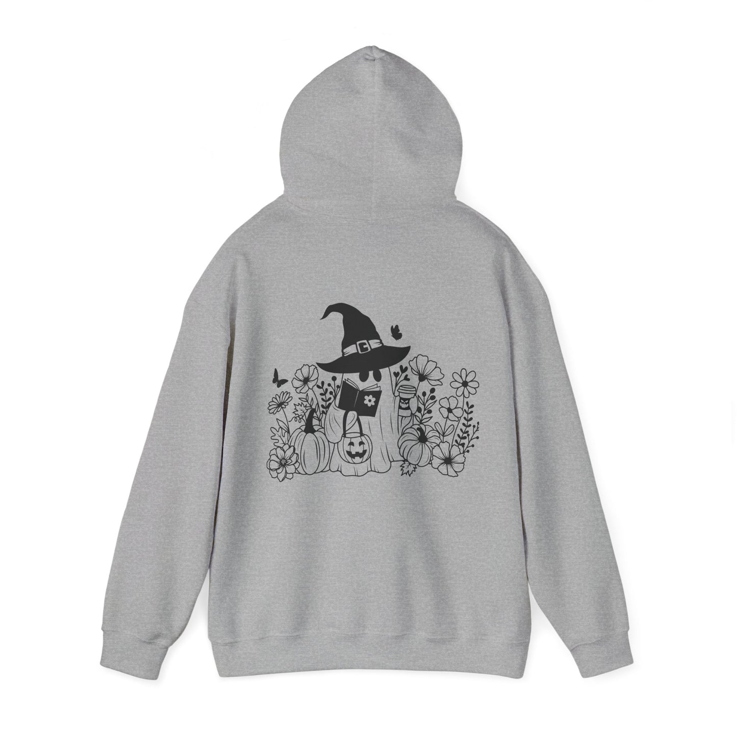 Cozy boo reader , Unisex Heavy Blend™ Hooded Sweatshirt (no side arm design)