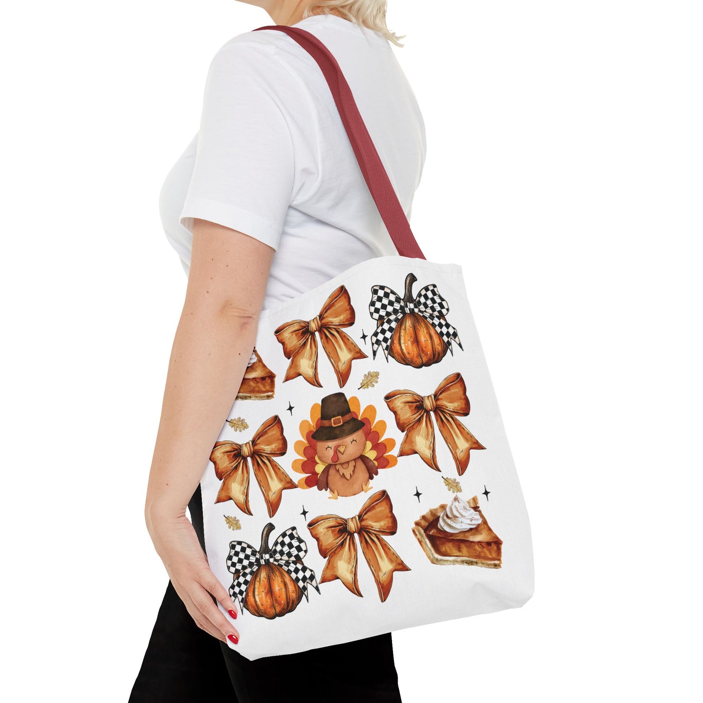 Thanksgiving and bows, Tote Bag (AOP)