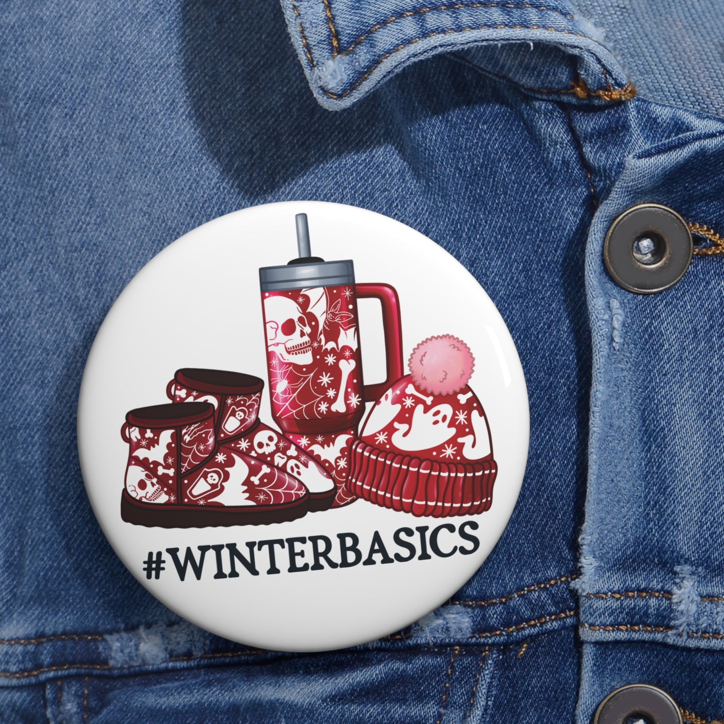 #winterbasics, Pin Buttons