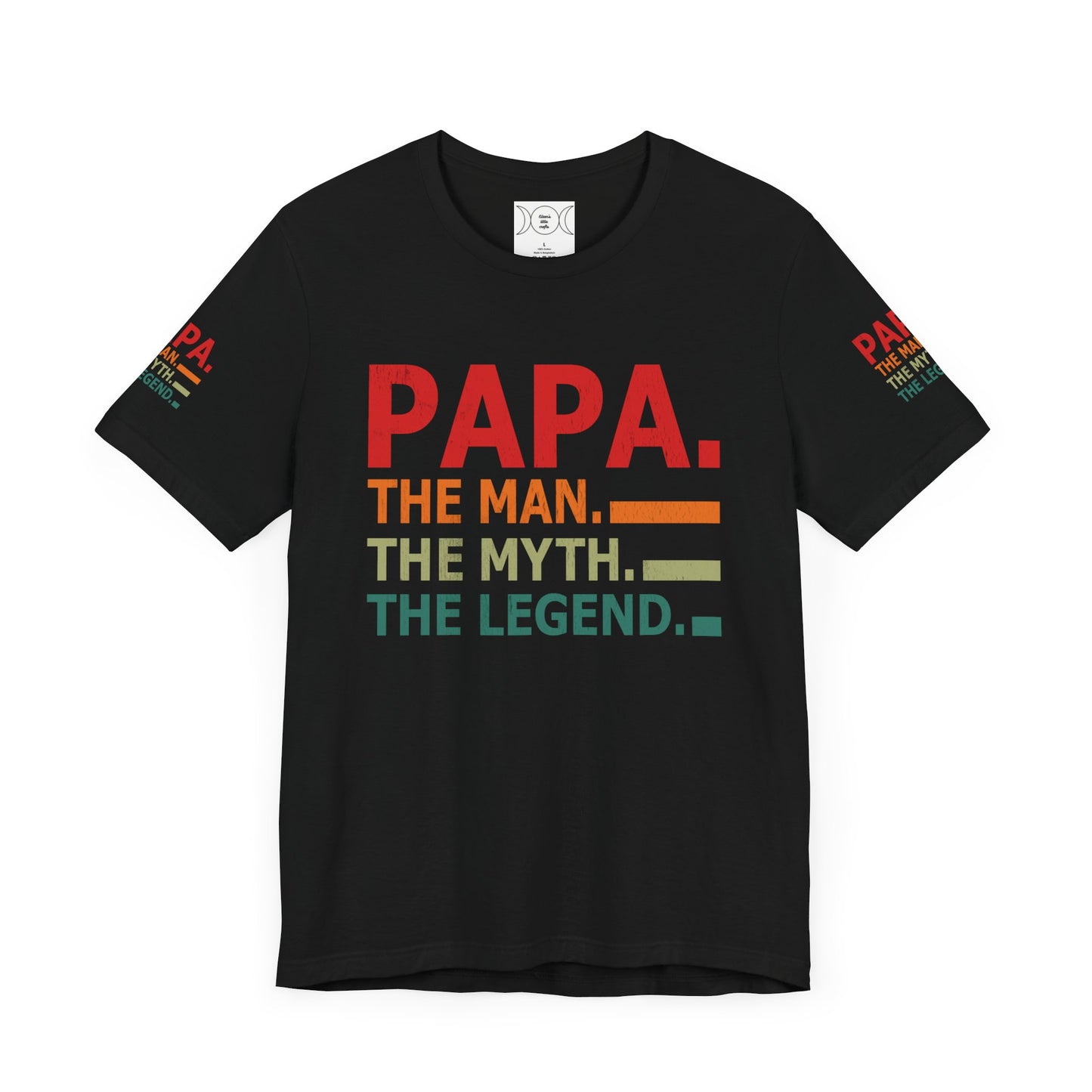 Papa, Unisex Jersey Short Sleeve Tee (Sleeve design)