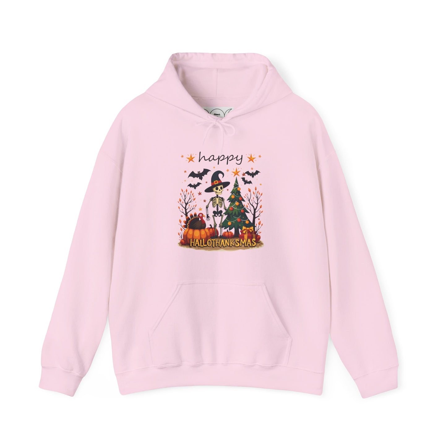 Happy hallothankmas , Unisex Heavy Blend™ Hooded Sweatshirt (no side arm design)