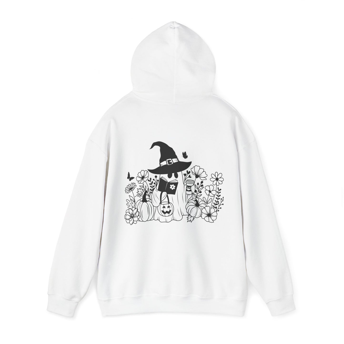 Cozy boo reader , Unisex Heavy Blend™ Hooded Sweatshirt (no side arm design)