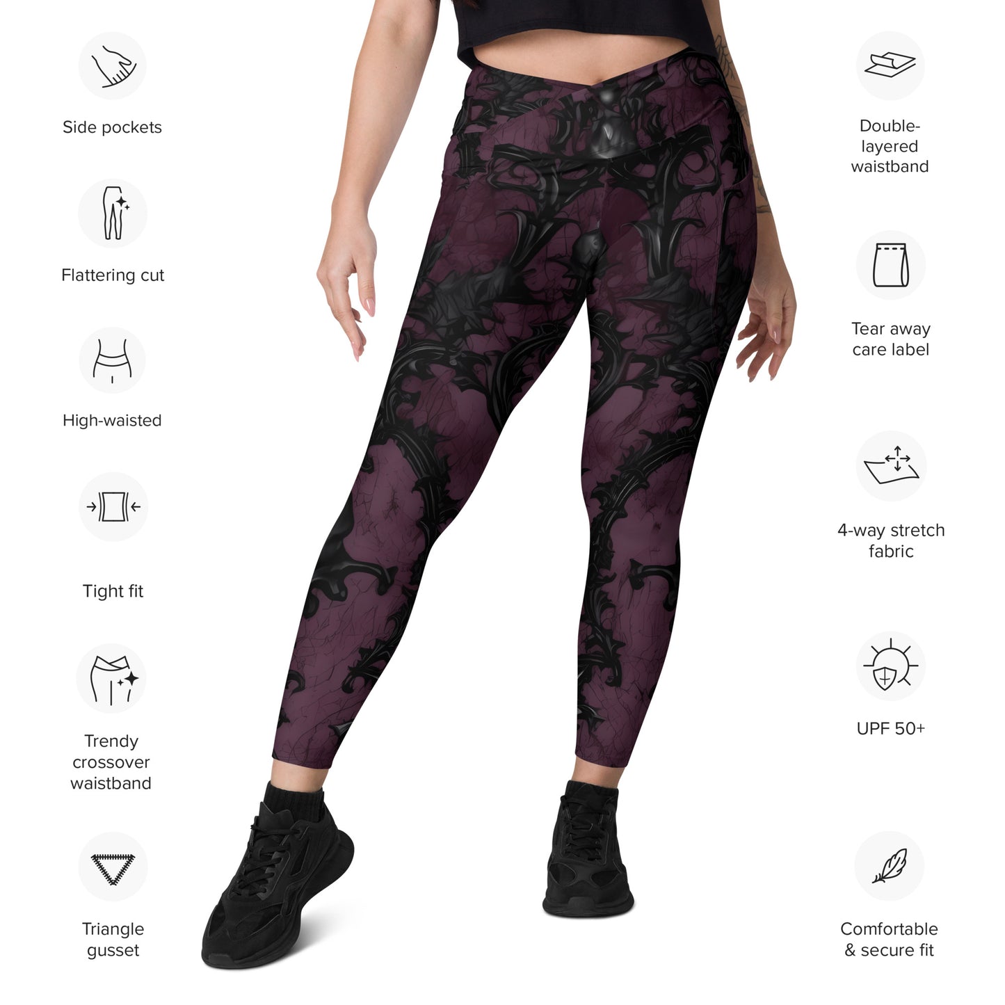 Damascus Crossover leggings with pockets