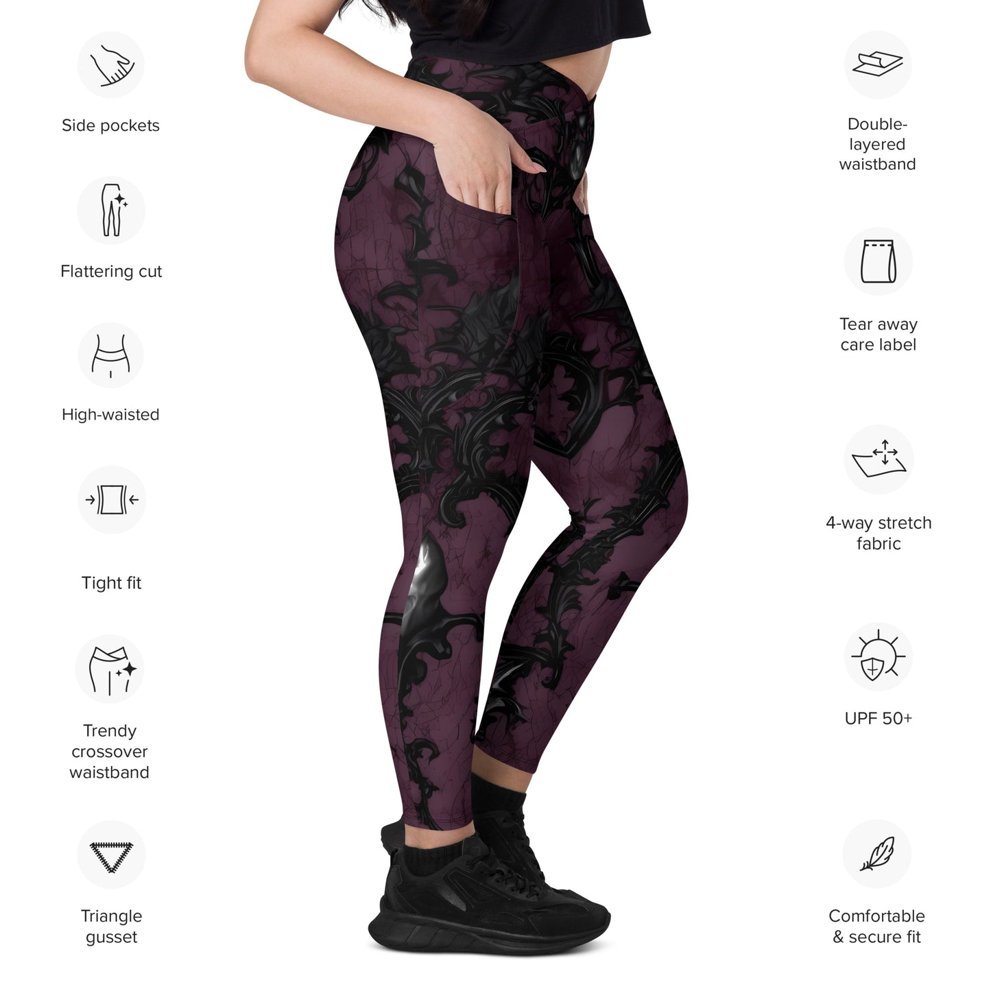 Damascus Crossover leggings with pockets