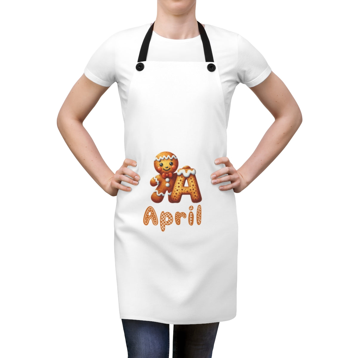 A- Z Gingerbread personalized, Apron (AOP)