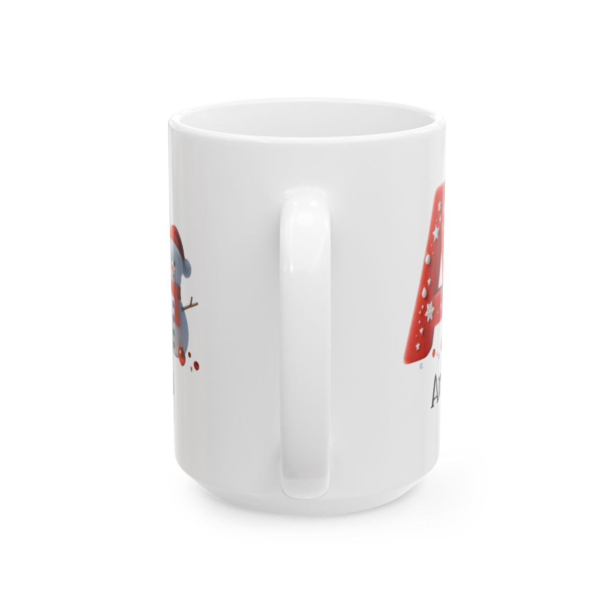 A- Z personalized snowman Ceramic Mug, (11oz, 15oz)
