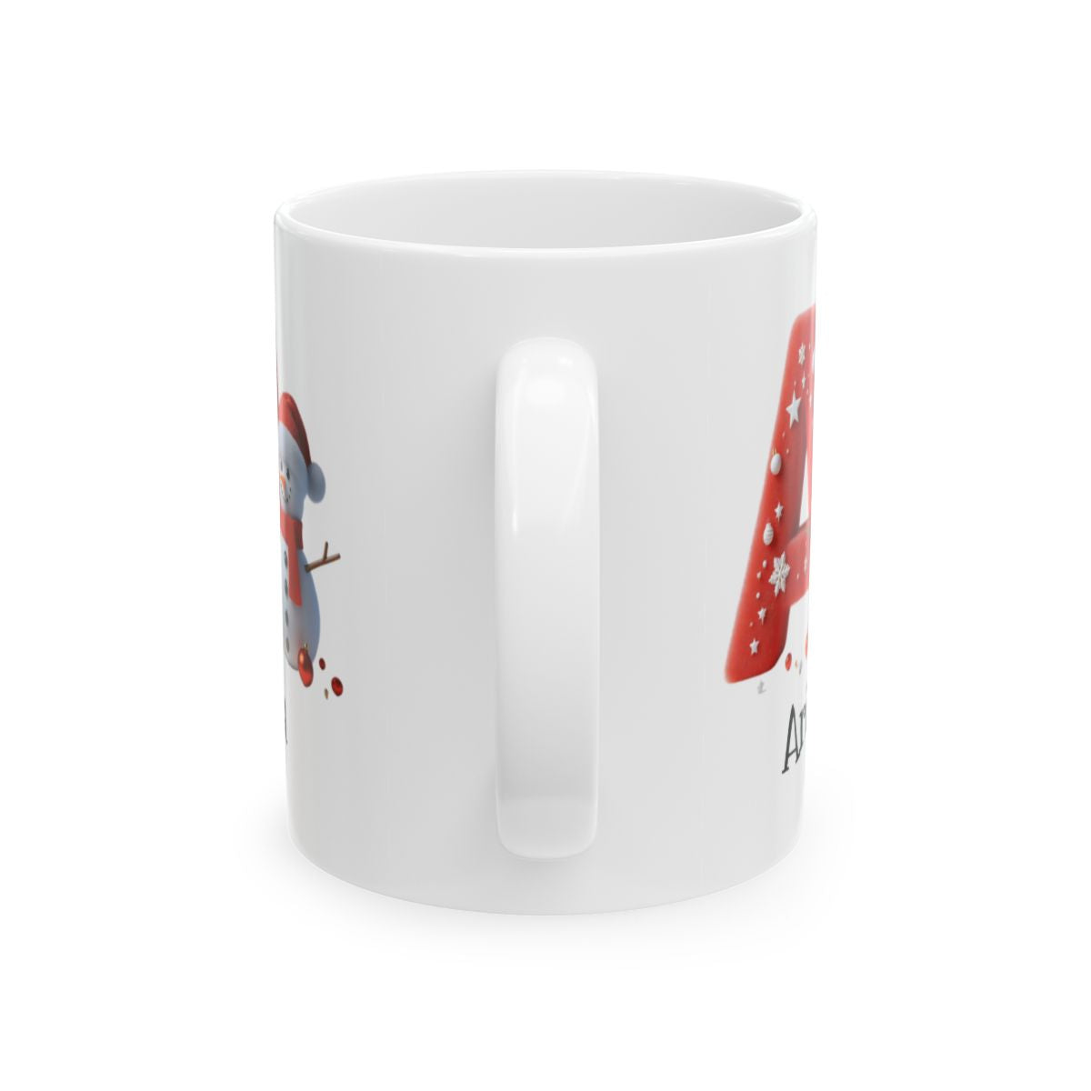 A- Z personalized snowman Ceramic Mug, (11oz, 15oz)