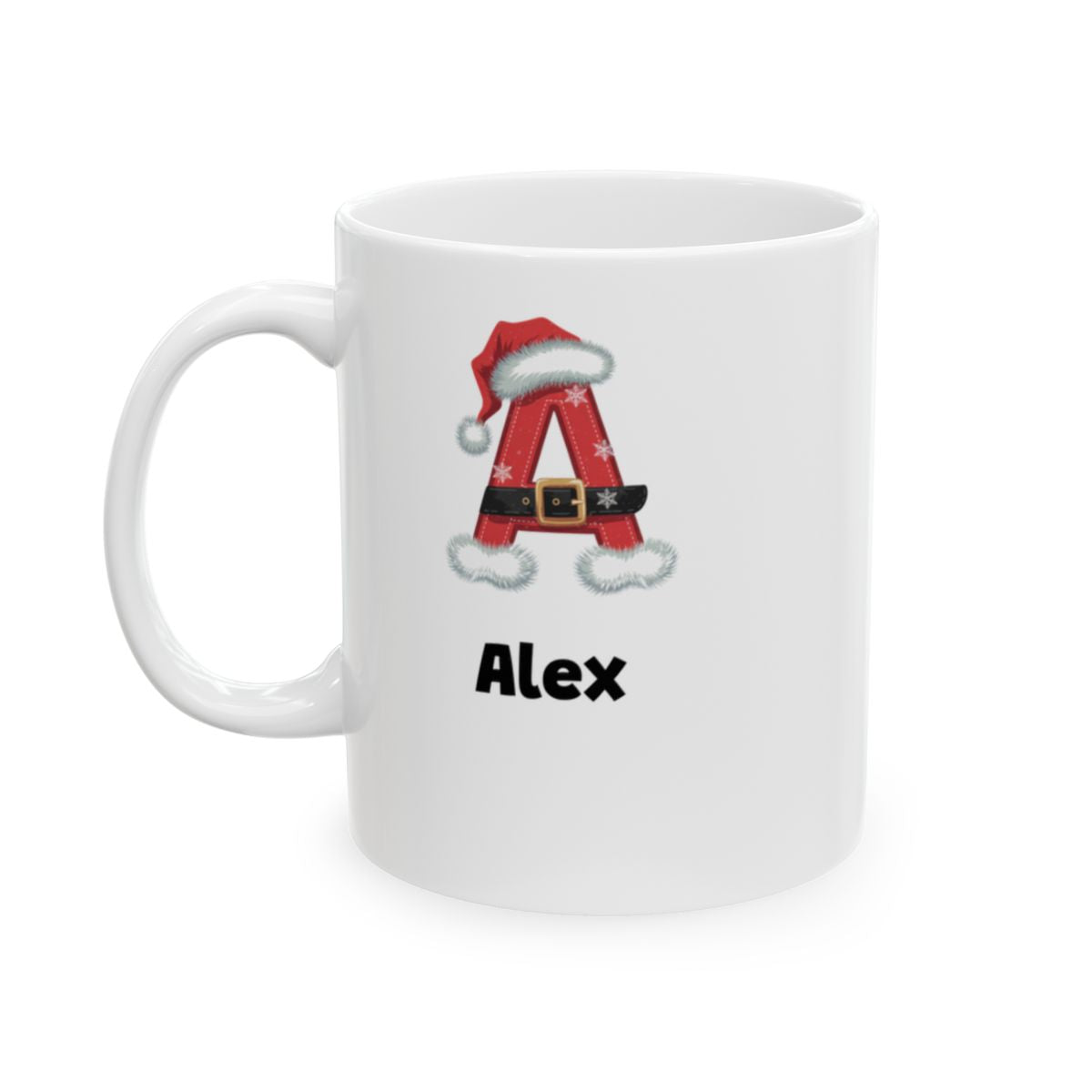 A - Z Santa personalized name, Ceramic Mug, (11oz, 15oz)
