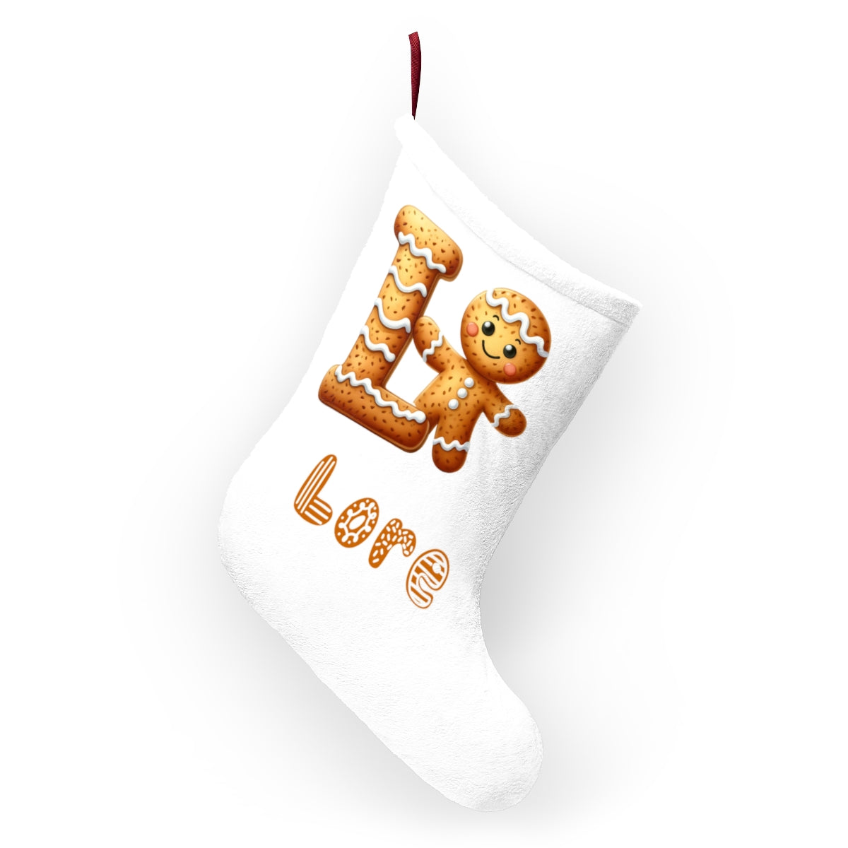 Personalized A-Z gingerbread, Christmas Stockings