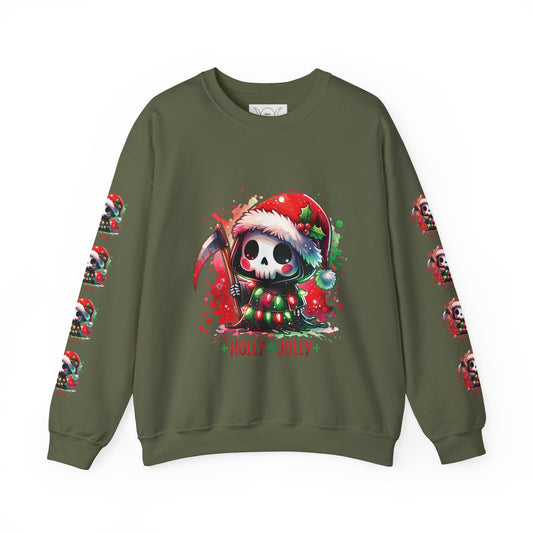 Holly jolly, ™ Crewneck Sweatshirt ( sleeve design )