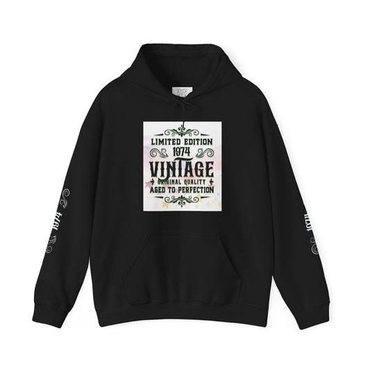 1974 vintage, Unisex Heavy Blend™ Hooded Sweatshirt