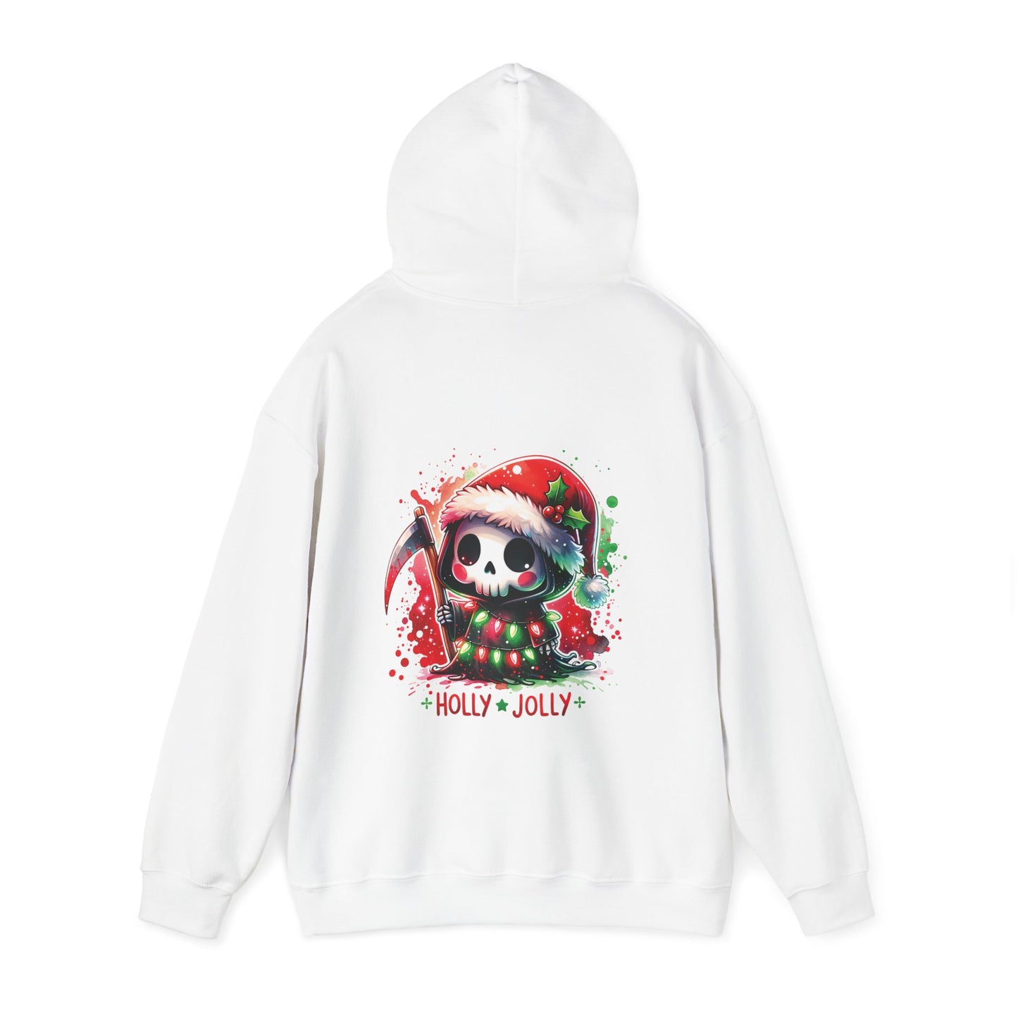 Holly jolly, Unisex Heavy Blend™ Hooded Sweatshirt (no side arm design)