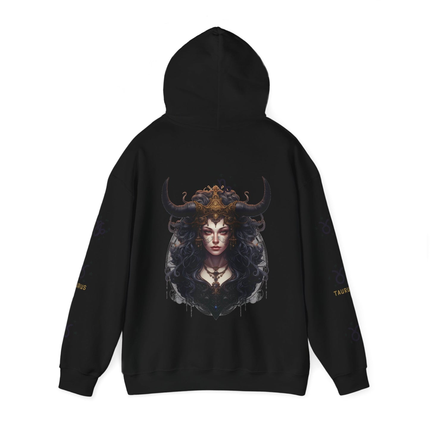 Taurus, Unisex Heavy Blend™ Hooded Sweatshirt (sleeve design )