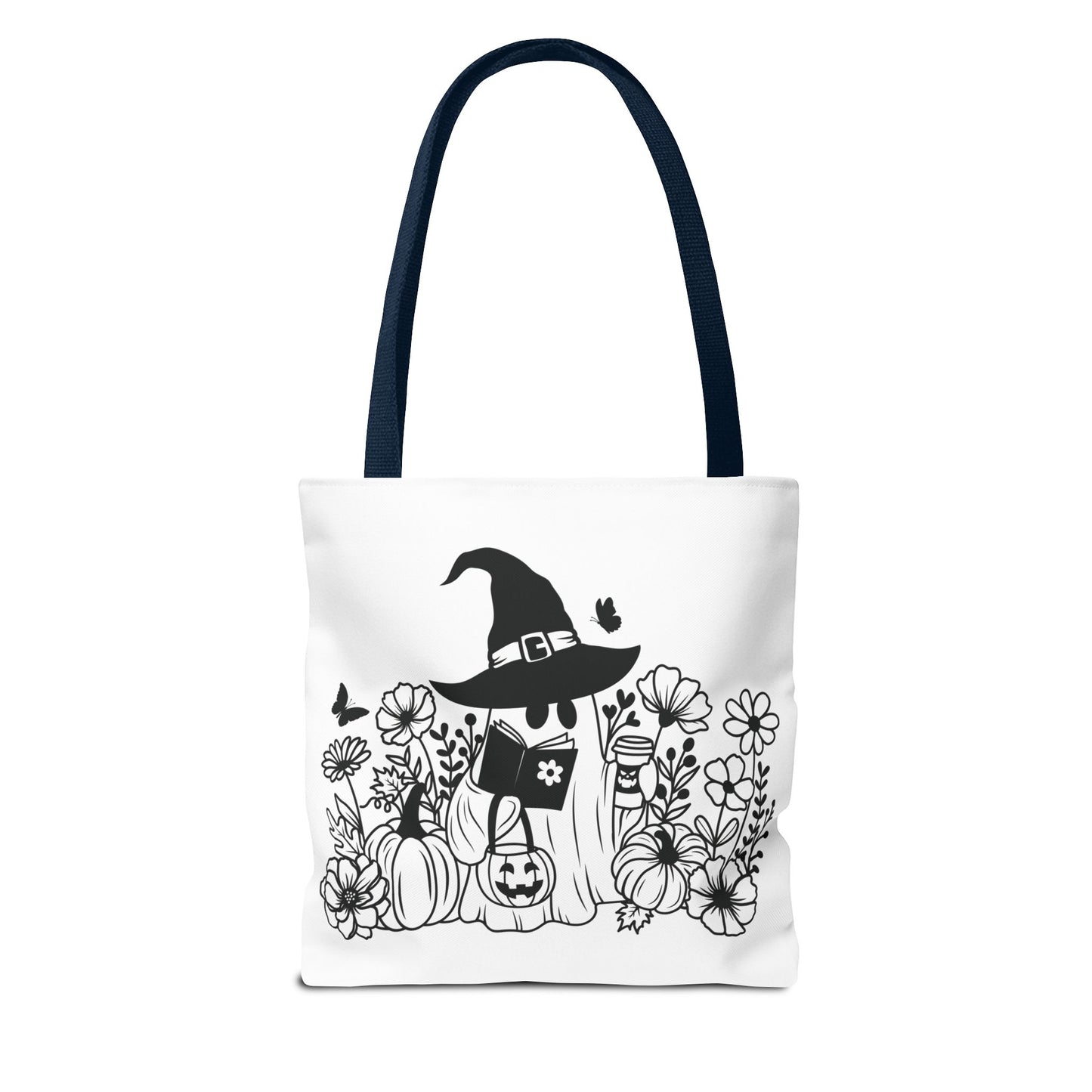 Cozy boo reading, Tote Bag (AOP)