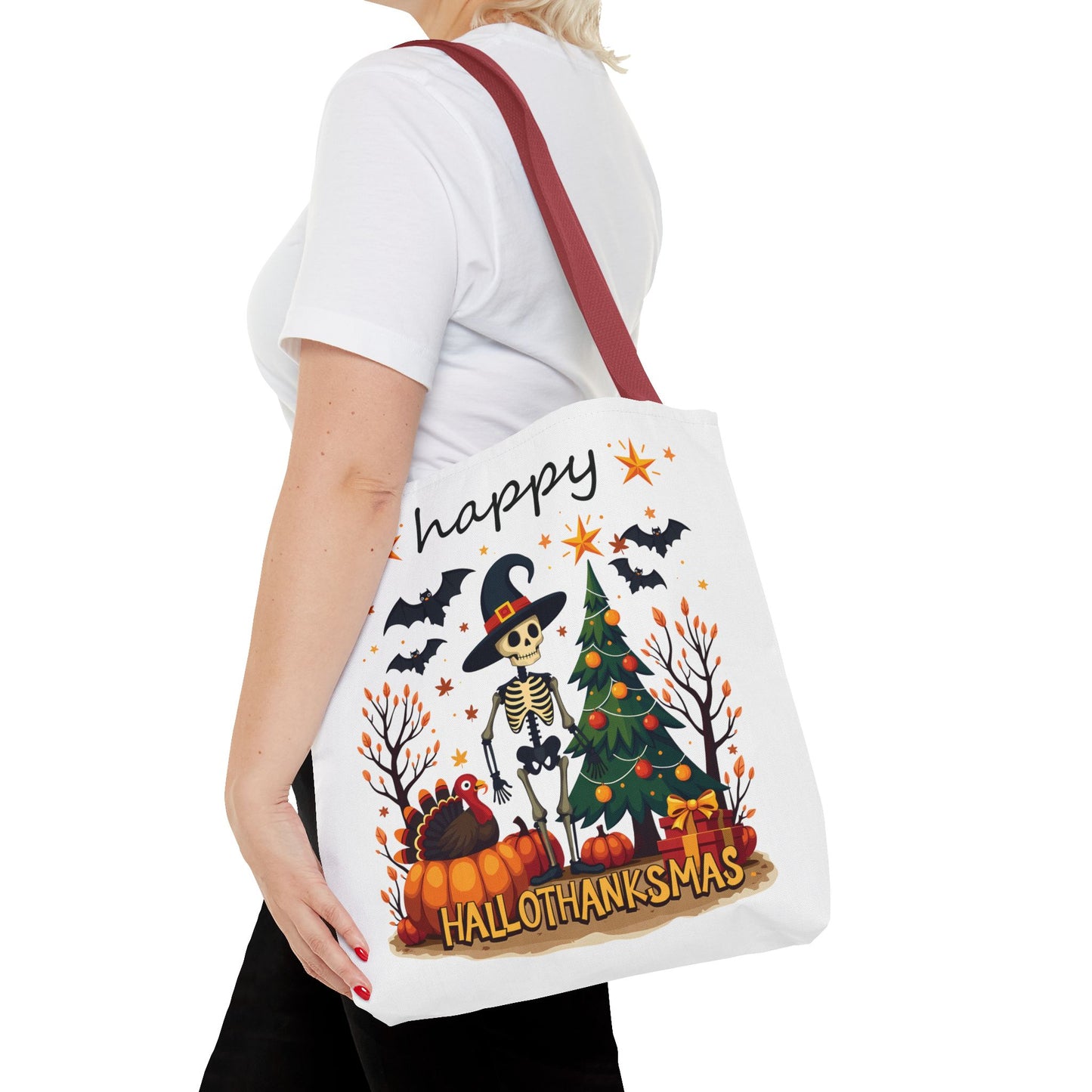 Happy hellothanksmas, Tote Bag (AOP)