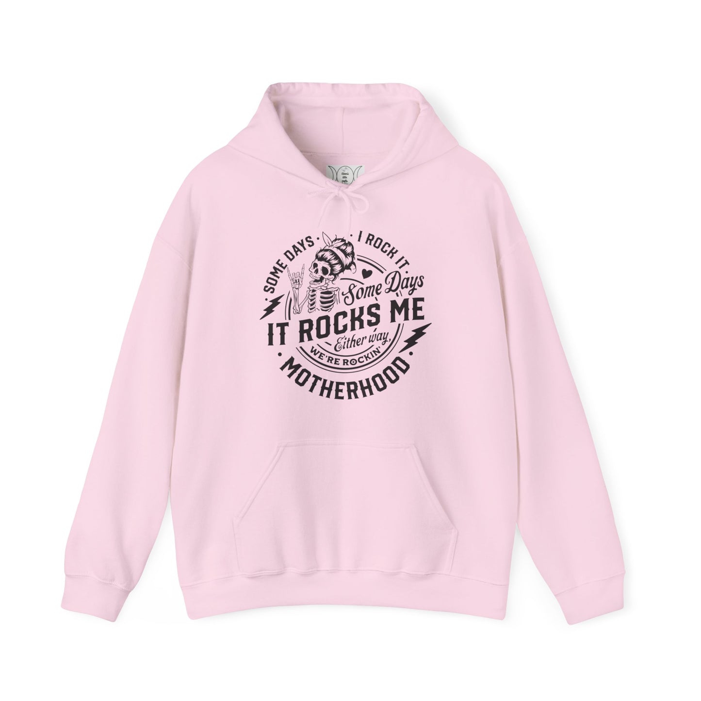 Rocking motherhood ,  Unisex Heavy Blend™ Hooded Sweatshirt (no side arm design)