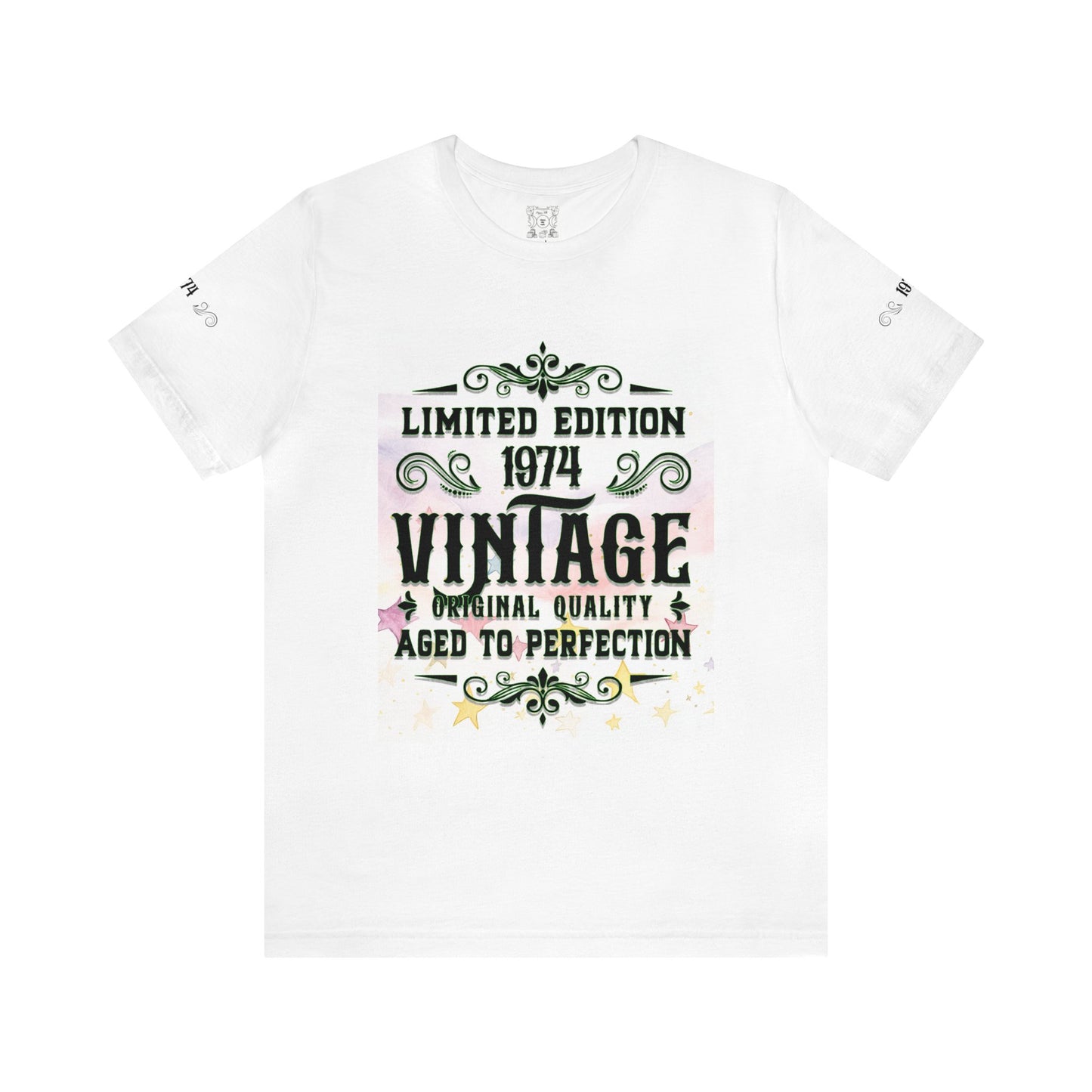 1974 vintage, Unisex Jersey Short Sleeve Tee