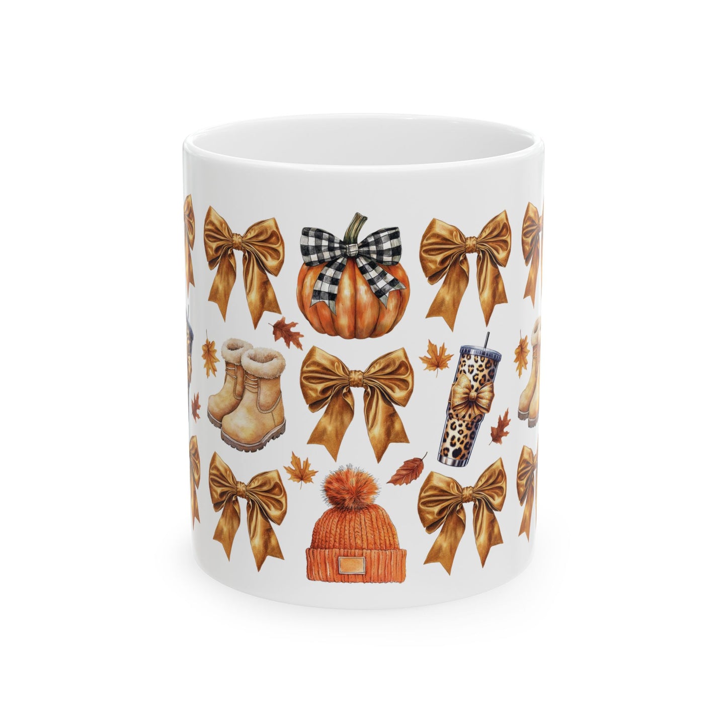 Fall and bows, Ceramic Mug 11oz & 15 oz