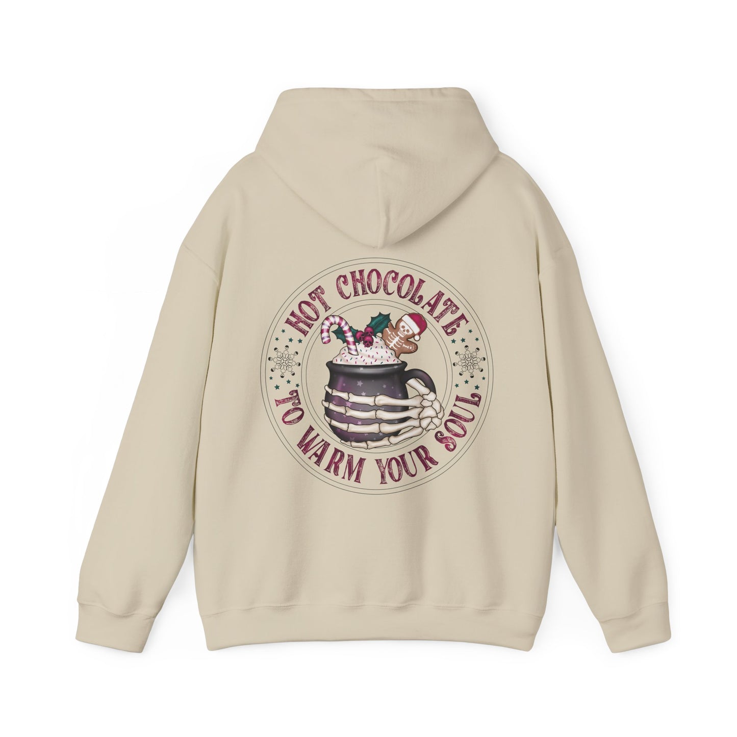 Hot chocolate to warm up my soul,  Unisex Heavy Blend™ Hooded Sweatshirt (no side arm design)