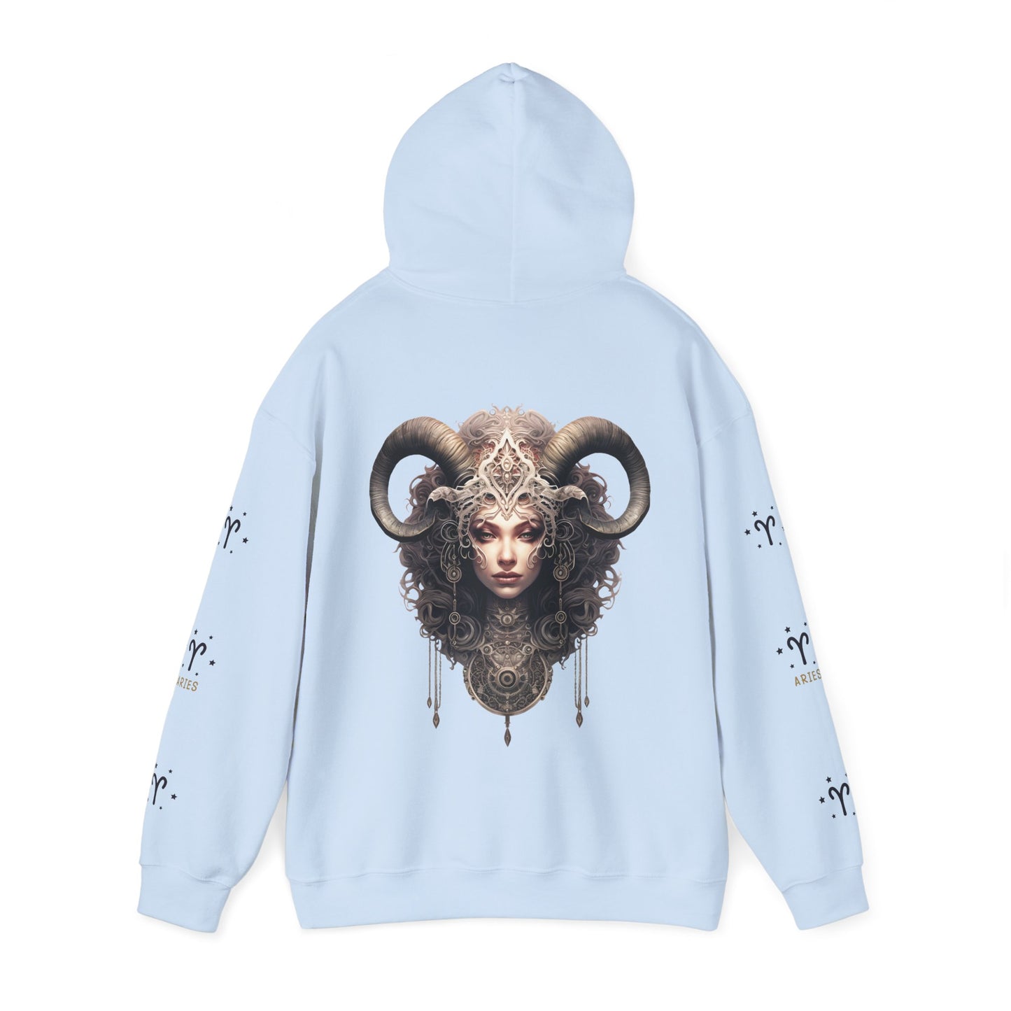 Aries,  Unisex Heavy Blend™ Hooded Sweatshirt (no side arm design)