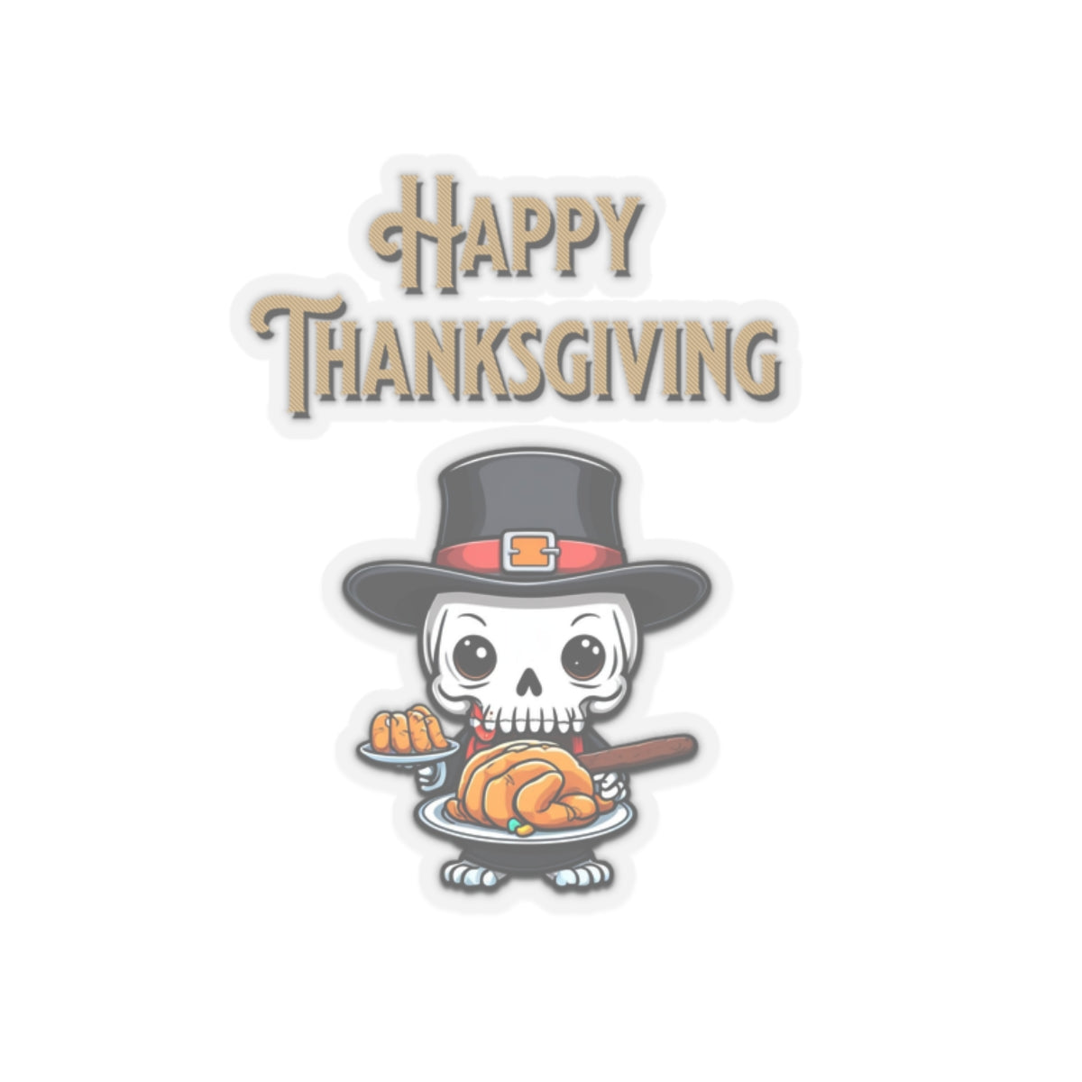 Happy thanksgiving, Kiss-Cut Stickers