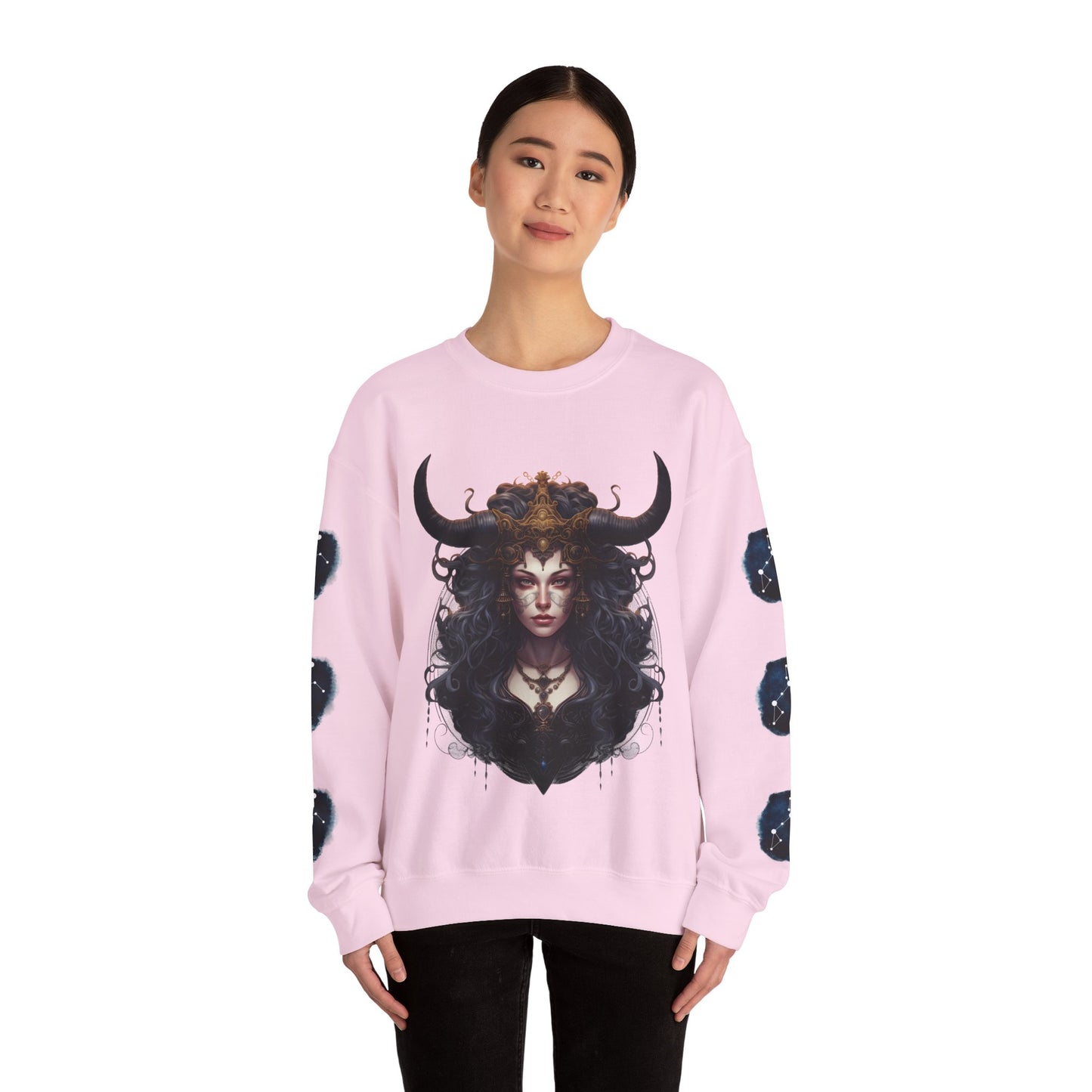 Taurus , ™ Crewneck Sweatshirt ( sleeve design)