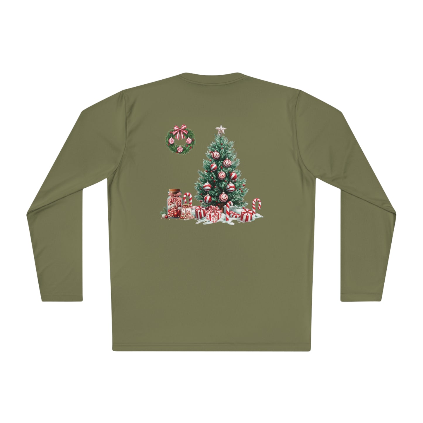 Peppermint Christmas,  Unisex Lightweight Long Sleeve Tee