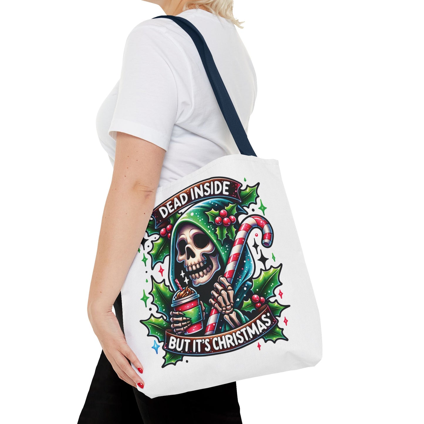 Dead inside but it’s Christmas, Tote Bag (AOP)