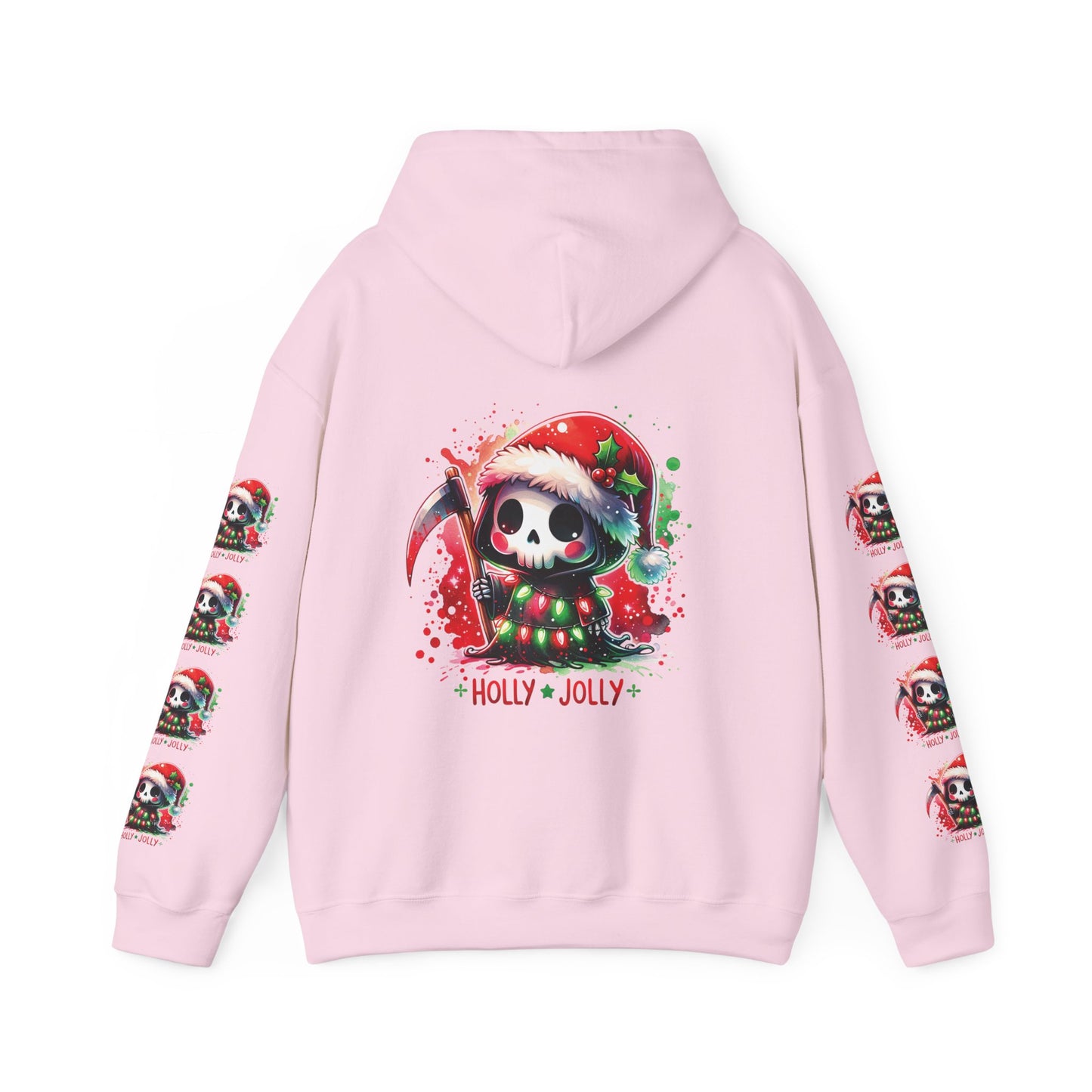 Holly jolly, Unisex Heavy Blend™ Hooded Sweatshirt (no side arm design)