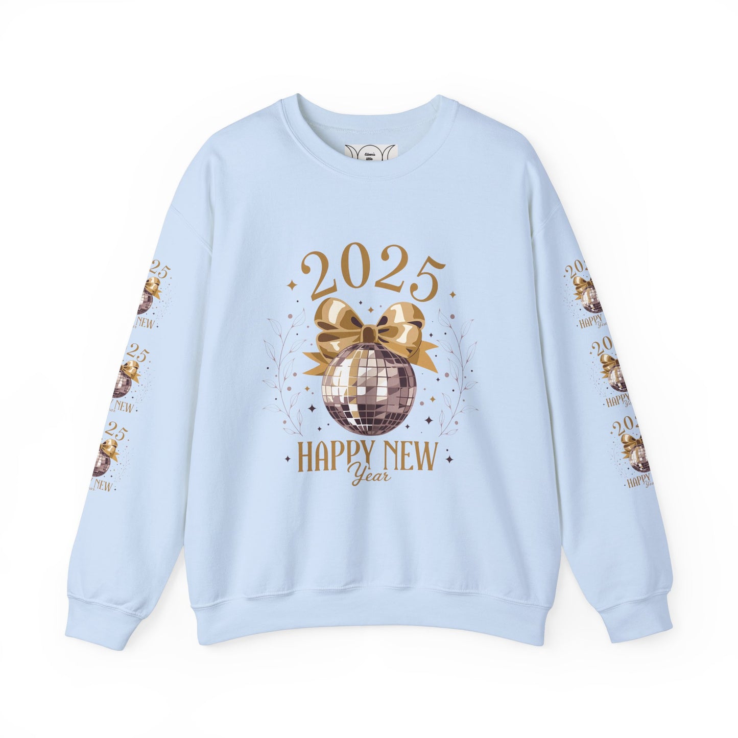 Happy year, Unisex Heavy Blend™ Crewneck Sweatshirt ( sleeve design)