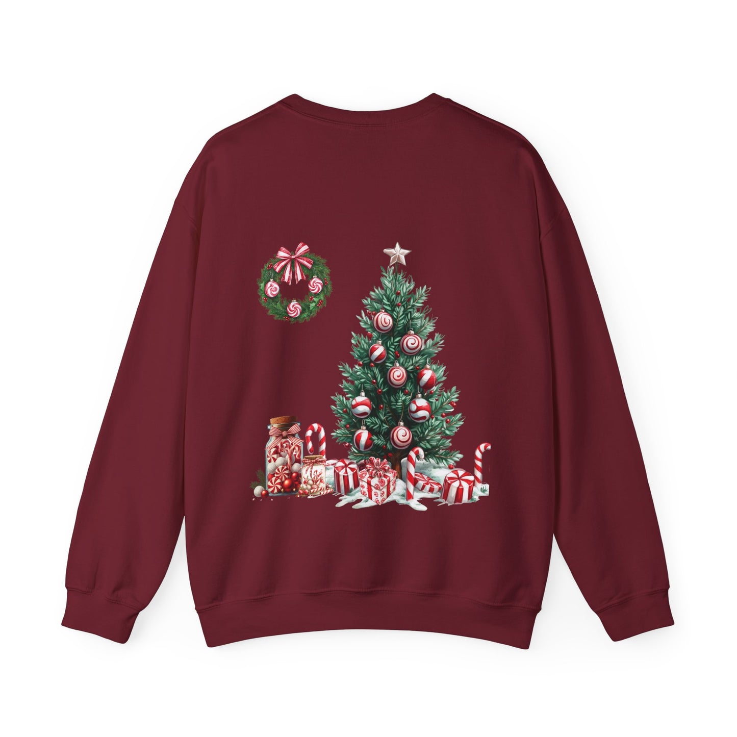 Peppermint Christmas , ™ Crewneck Sweatshirt ( no sleeve design )