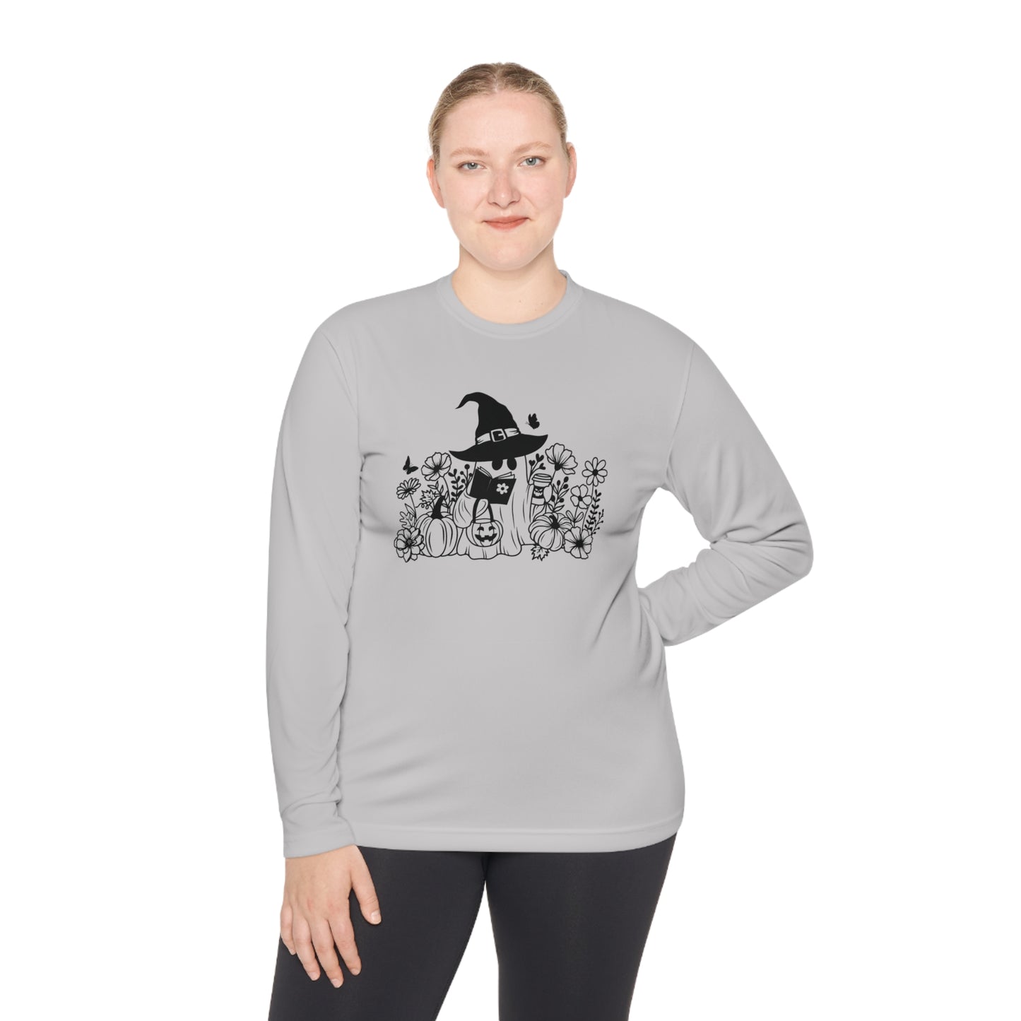 Cozy boo reading,  Unisex Lightweight Long Sleeve Tee