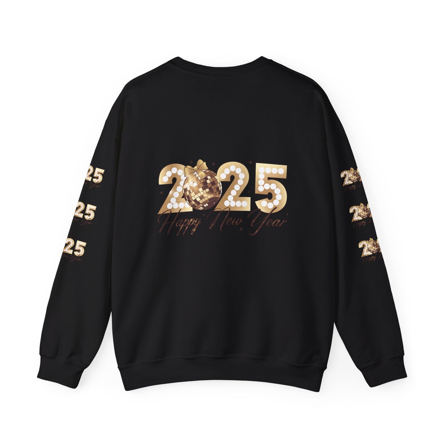 Happy year, Unisex Heavy Blend™ Crewneck Sweatshirt (sleeve design)