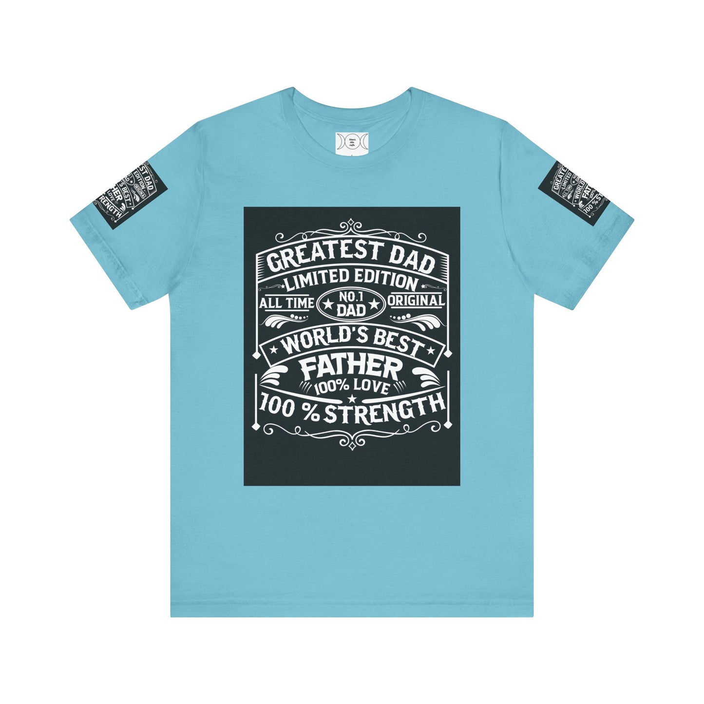 Greatest dad,  Unisex Jersey Short Sleeve Tee (Sleeve design)