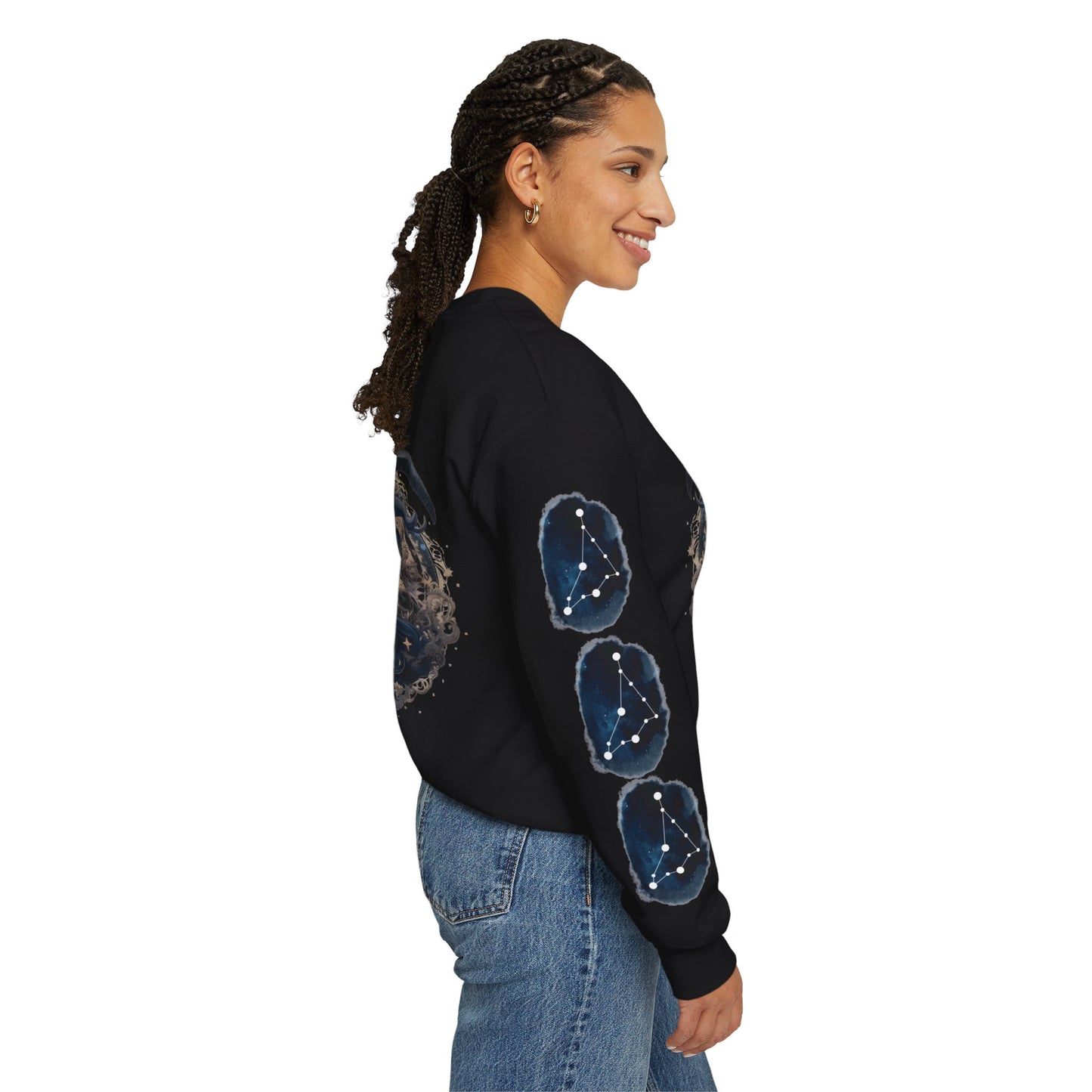 Capricorn , ™ Crewneck Sweatshirt ( side arm design)