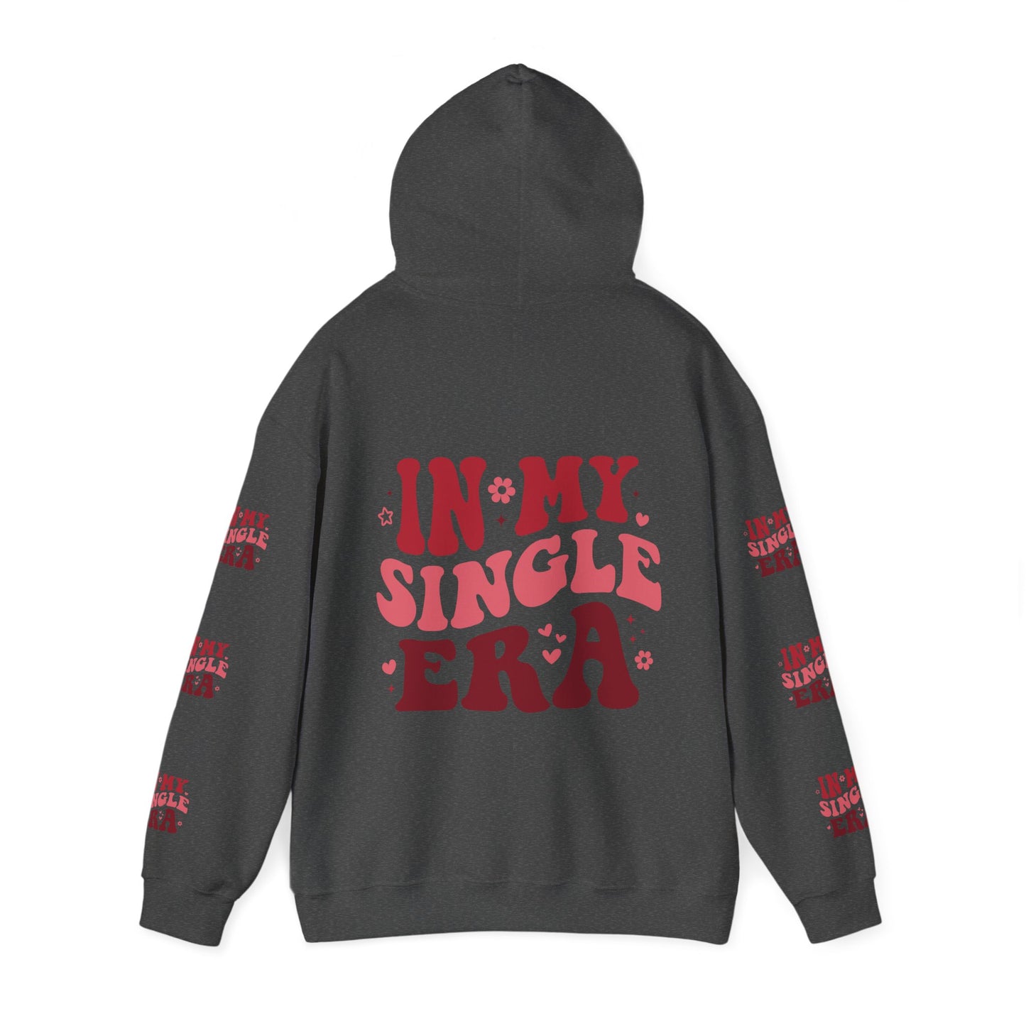 In my single era, Unisex Heavy Blend™ Hooded Sweatshirt (side arm design)