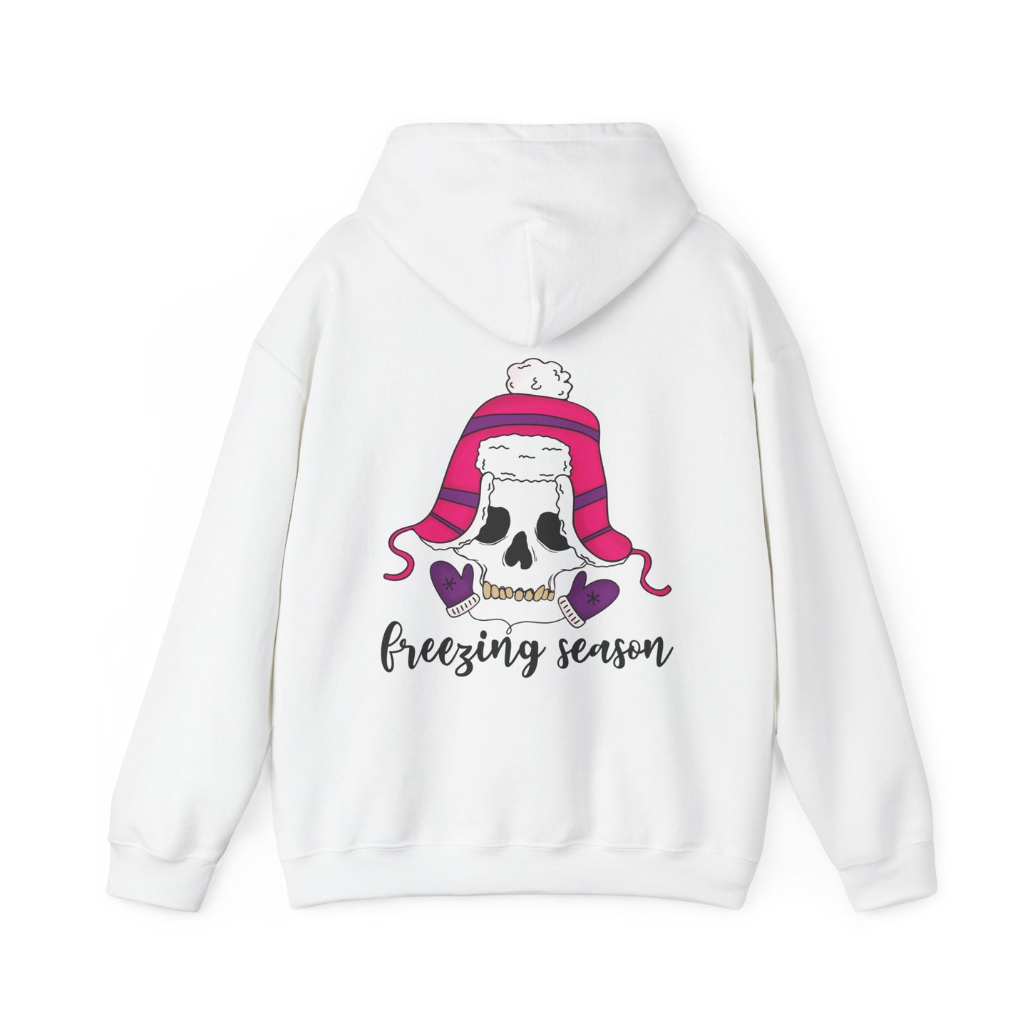 Freezing season, Unisex Heavy Blend™ Hooded Sweatshirt (no side arm design)