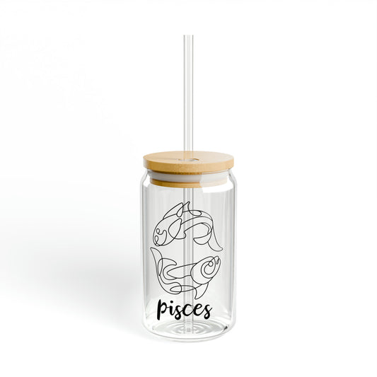 Pisces, Sipper Glass, 16oz