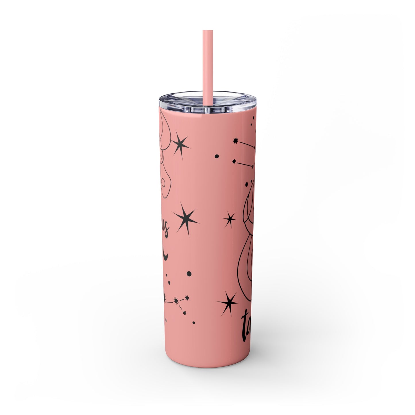 Taurus, Skinny Tumbler with Straw, 20oz