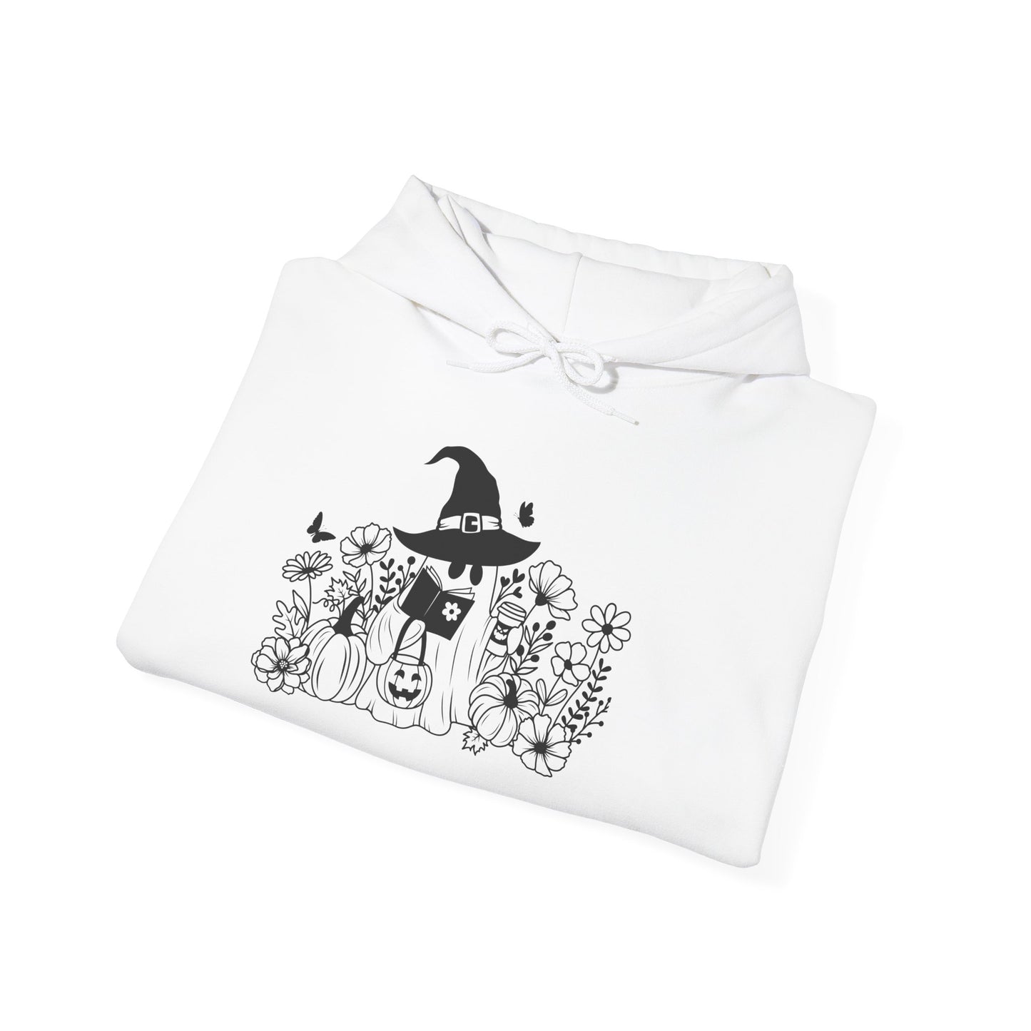 Cozy boo reading,  Unisex Heavy Blend™ Hooded Sweatshirt (no side arm design)