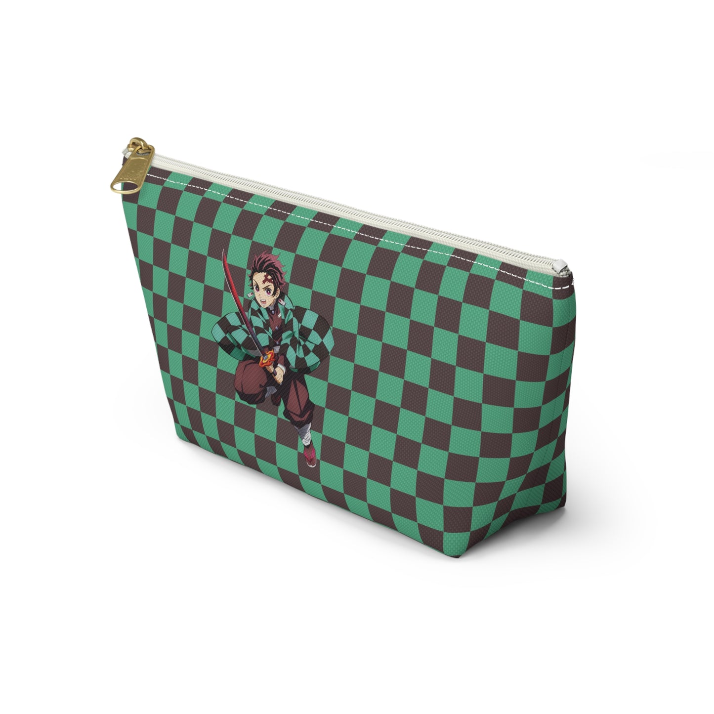 Black & green checkers   Accessory Pouch w T-bottoms