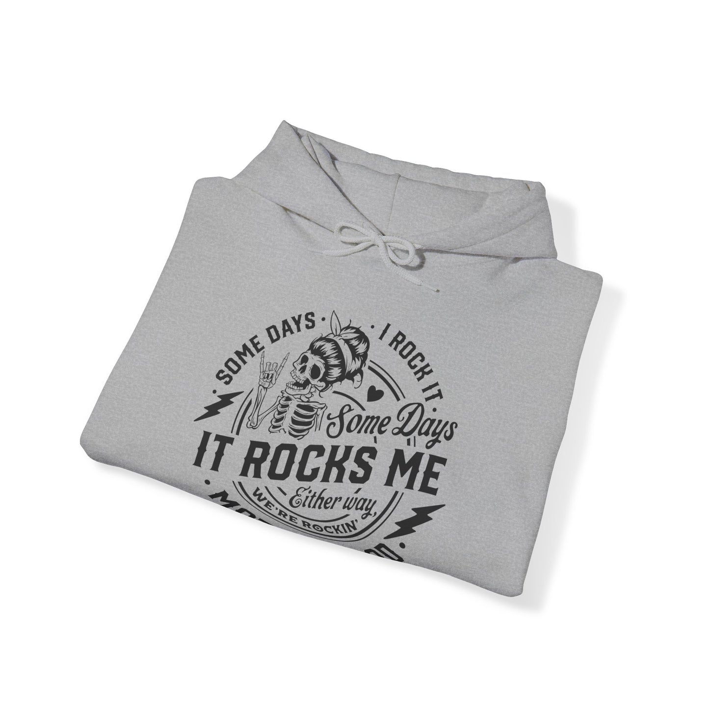 Rocking motherhood ,  Unisex Heavy Blend™ Hooded Sweatshirt (no side arm design)