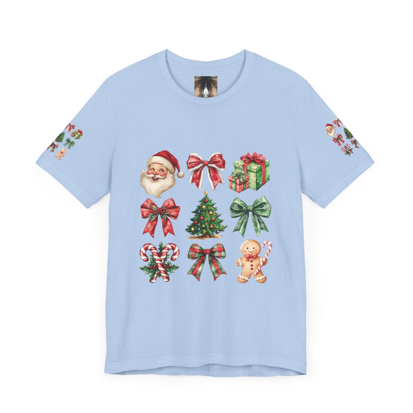 Christmas and bows, Unisex Jersey Short Sleeve Tee