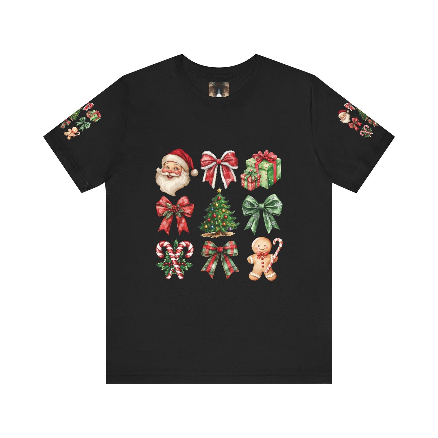 Christmas and bows, Unisex Jersey Short Sleeve Tee